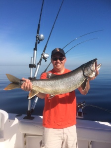 Travis with a gorgeous lake trout